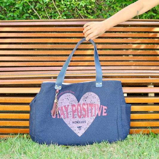 Bolsa Wallow Marinho com Alça de Couro Marinho