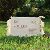 Necessaire Flat Verde Estampada (Vinho e Dourado)