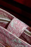 Bolsa Katrin Arabesque Rosa com Alças de Corrente e Couro Rosa Choque