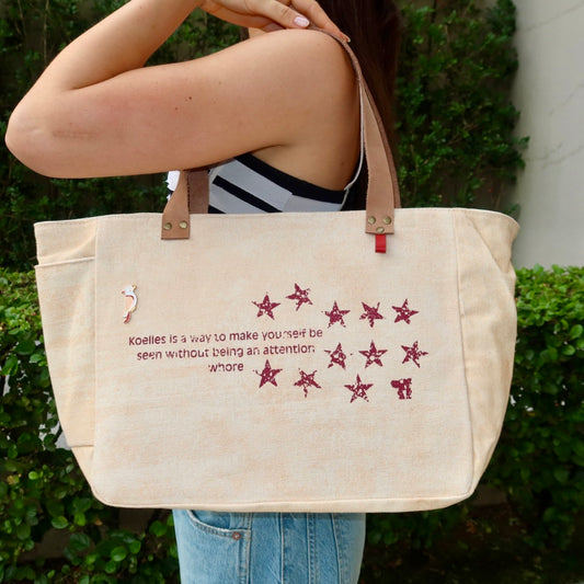 Bolsa Nuna Laranja com Alças de Couro Dourada