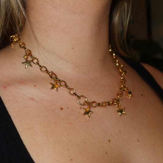 Colar Estrelinhas Dourado