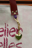 Bolsa Wallow Lilac com Alça de Couro Marrom