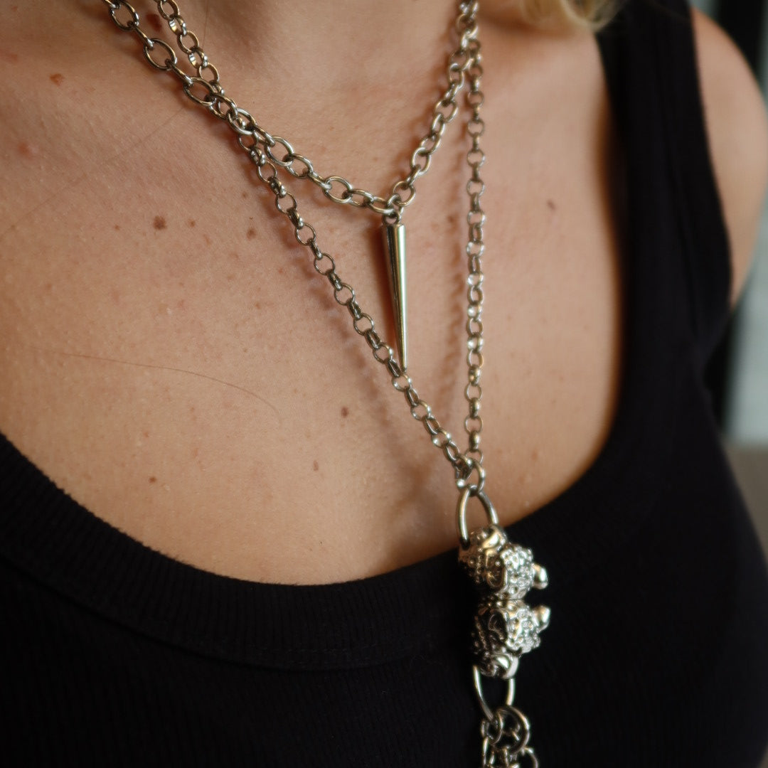 Body Chain Leopardo Dourado 2 em 1