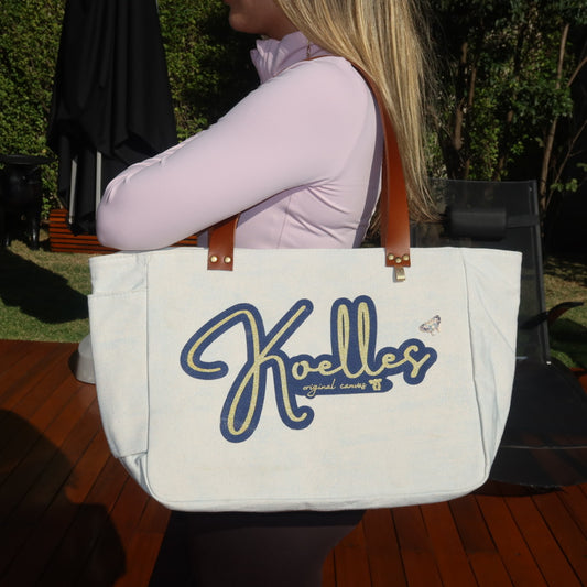Bolsa Nuna Aqua com Alças de Couro Marrom