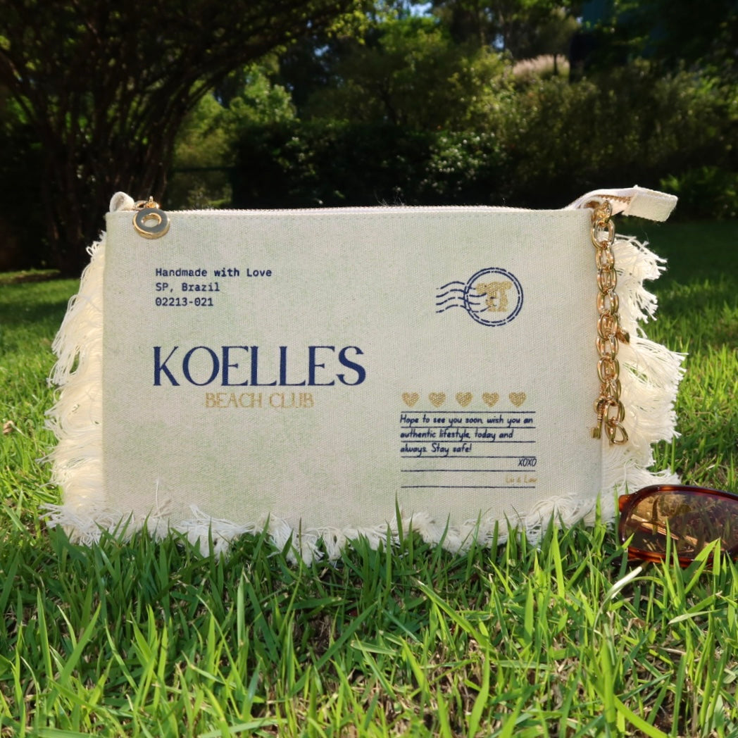 Necessaire Flat Verde (Marinho e Dourado)