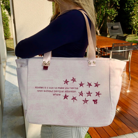 Bolsa Nuna Lilac com Alças de Couro Rose Gold