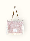 Bolsa Katrin Arabesque Terracota com Alças de Corrente e Couro Bronze