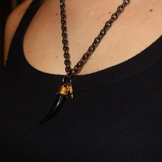 Colar Dente de Leão Preto