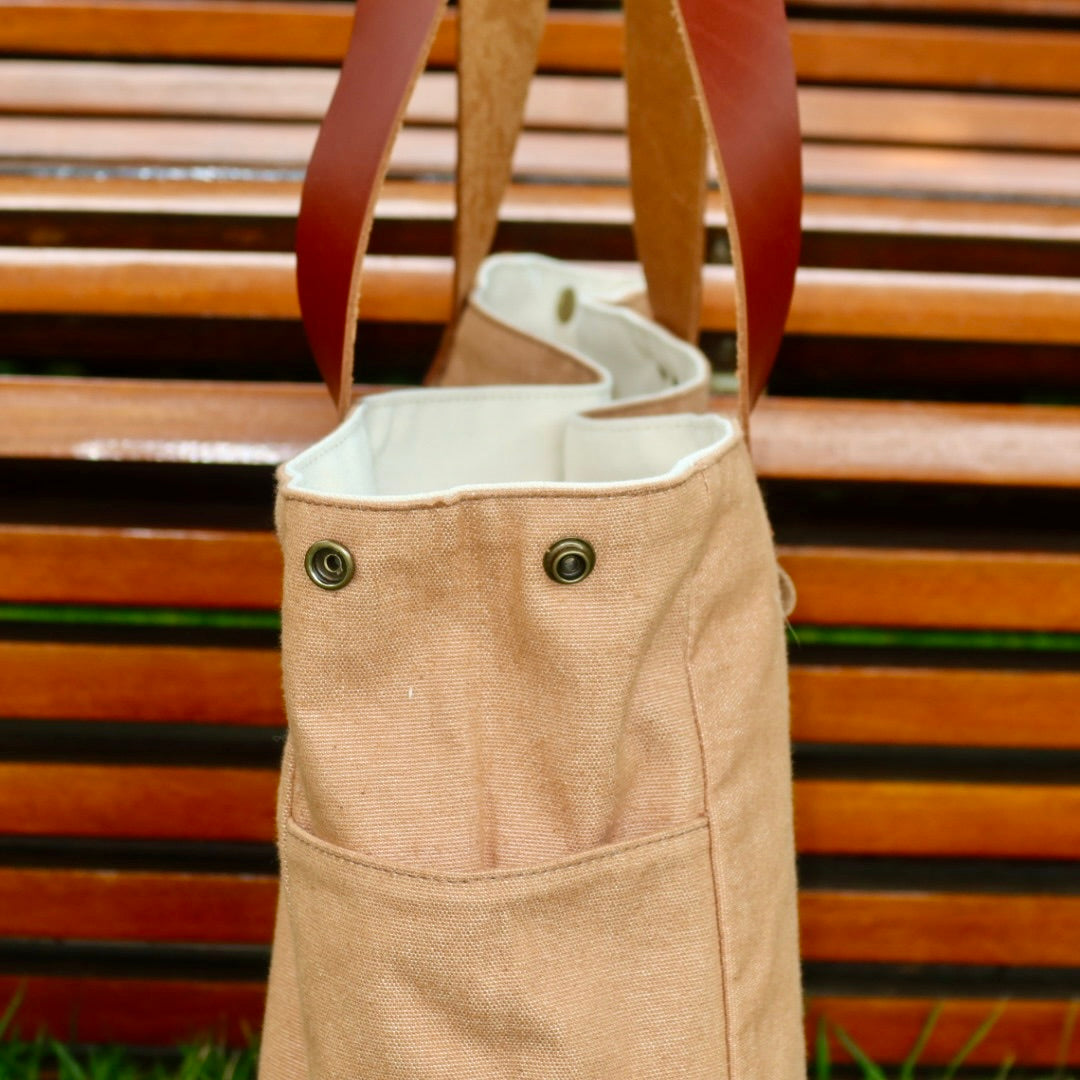 Bolsa Wallow Caramelo com Alça de Couro Marrom