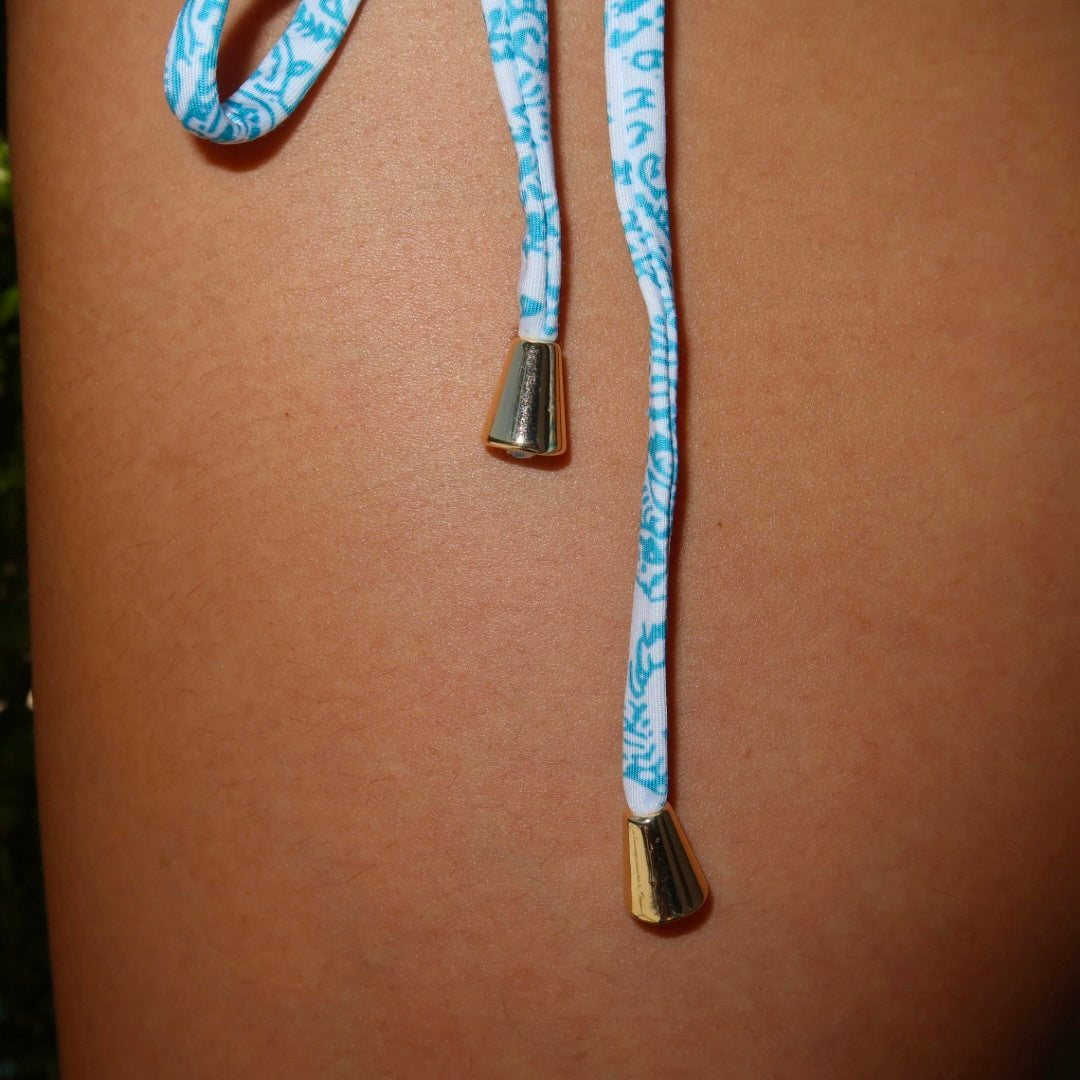 Biquíni Bolinha Arabesque Turquesa