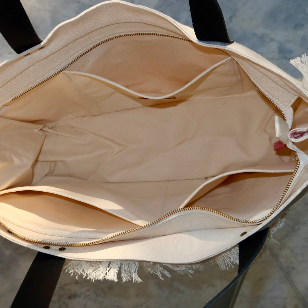 Bolsa Wallow Good Vibes Rosa com Alça de Couro Prata com Zíper