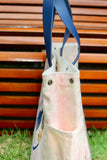 Bolsa Wallow Lilac com Alça de Couro Marinho