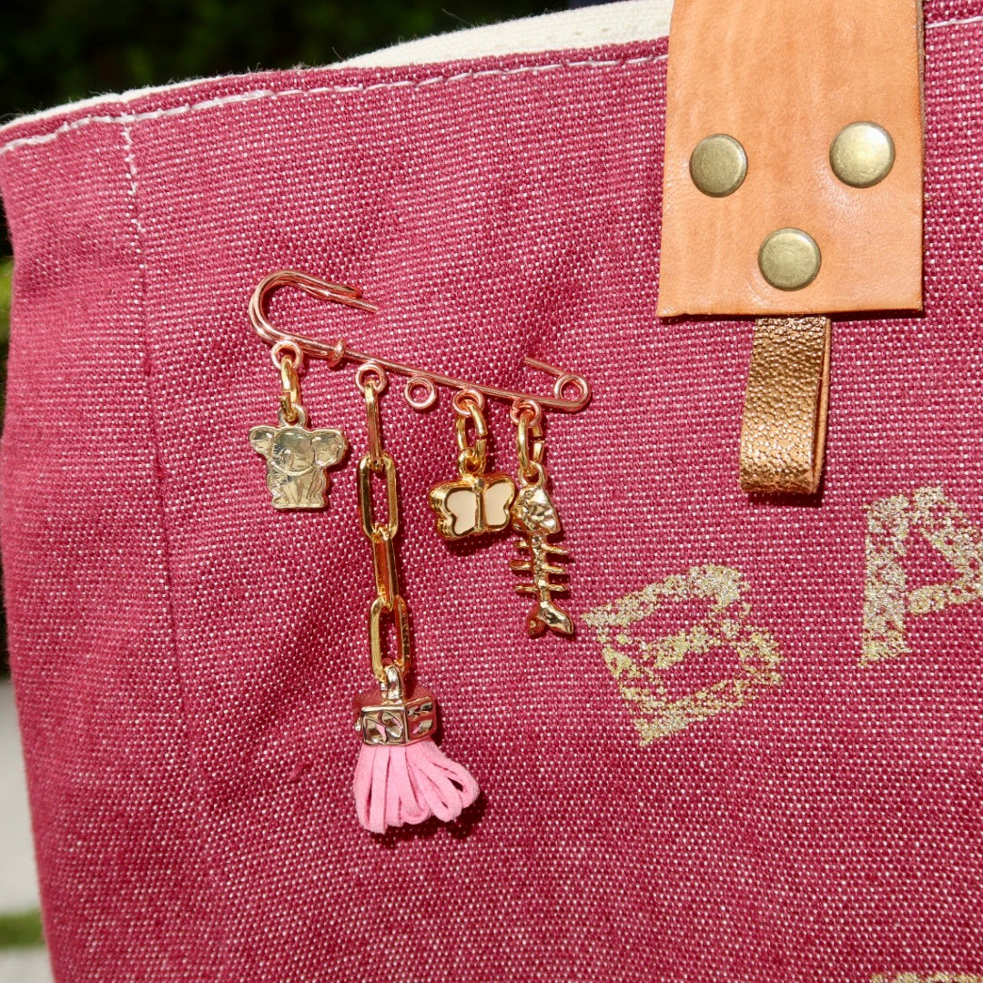 Bolsa Wallow Vinho com Alça de Couro Caramelo