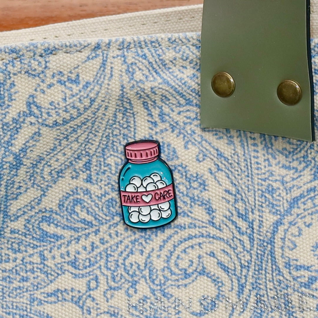 Bolsa Wallow Arabesque Azul com Alça de Couro Prata