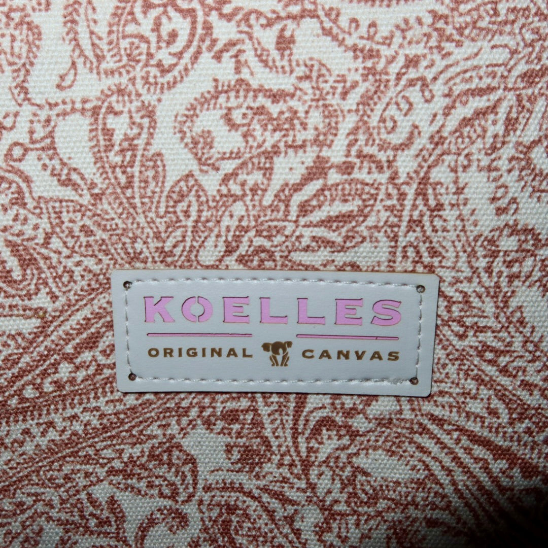 Bolsa Katrin Arabesque Terracota com Alças de Corrente e Couro Marrom