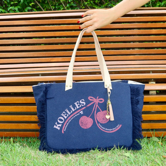 Bolsa Nuna Marinho com Alças de Couro Bege