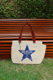 Bolsa Nuna Bege com Alças de Couro Marrom