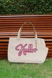Bolsa Wallow Lilac com Alça de Couro Off White