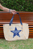 Bolsa Wallow Laranja com Alça de Couro Marinho