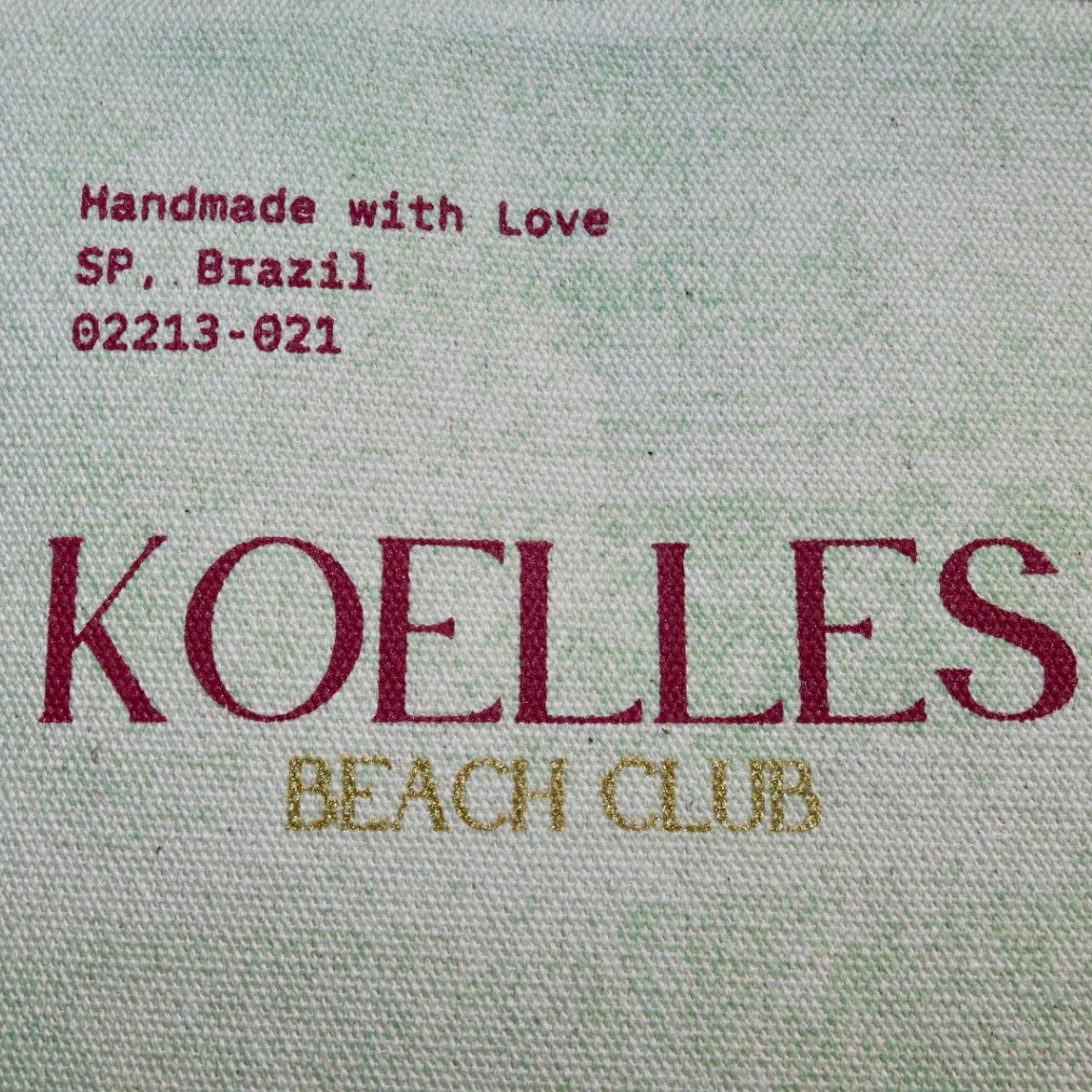 Necessaire Flat Verde Estampada (Vinho e Dourado)