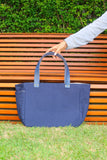 Bolsa Nuna Marinho com Alças de Couro Marinho