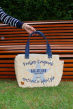 Bolsa Nuna Laranja com Alças de Couro Marinho