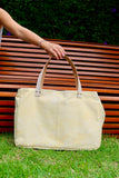 Bolsa Wallow Amarelo com Alça de Couro Off White