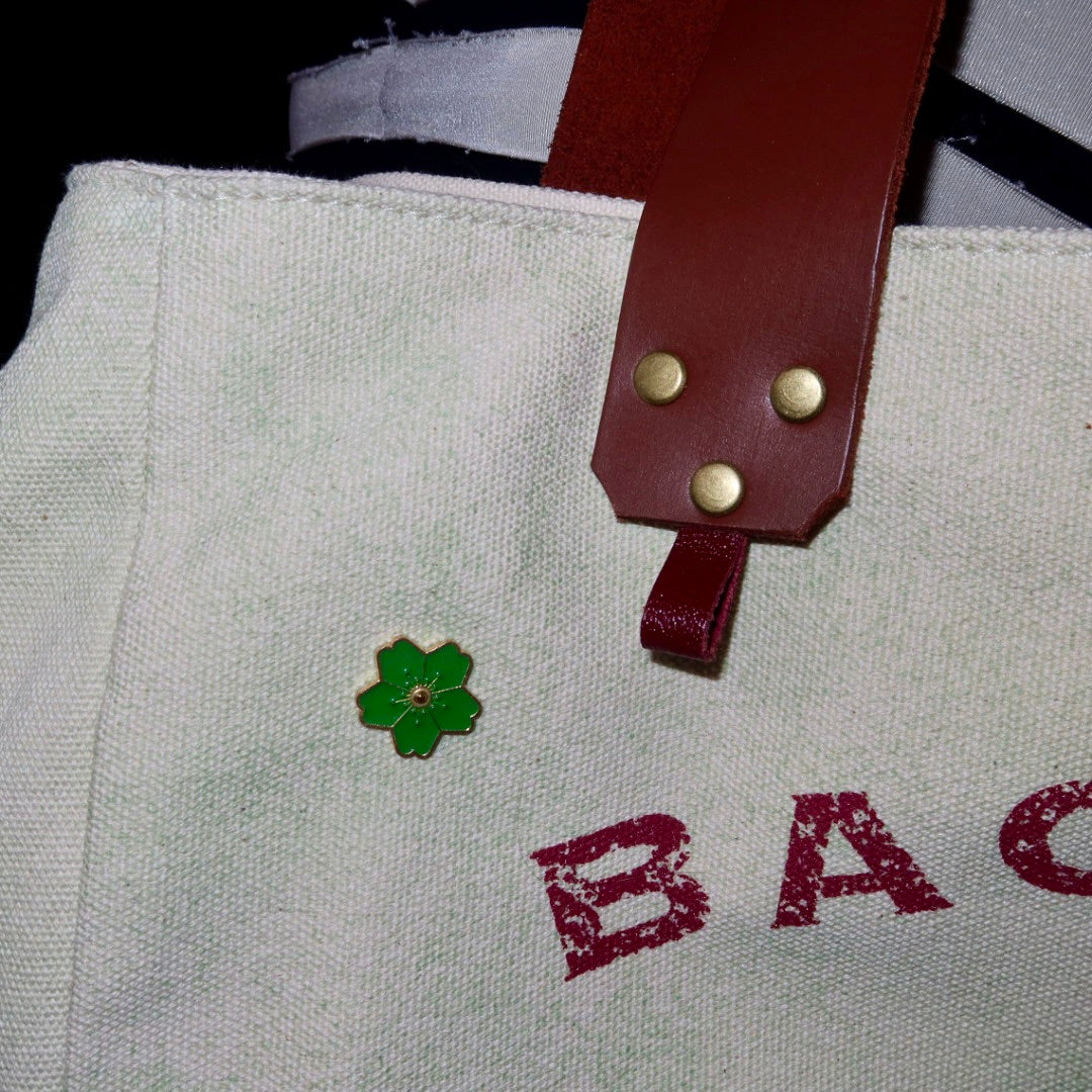 Bolsa Wallow Verde com Alça de Couro Marrom