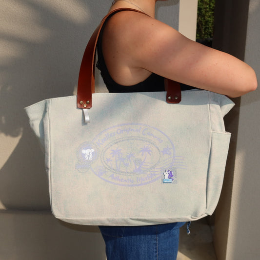 Bolsa Nuna Aqua com Alças de Couro Marrom