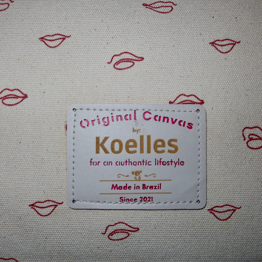 Bolsa Nuna Beijinho Cru com Alças de Couro Marrom Escuro