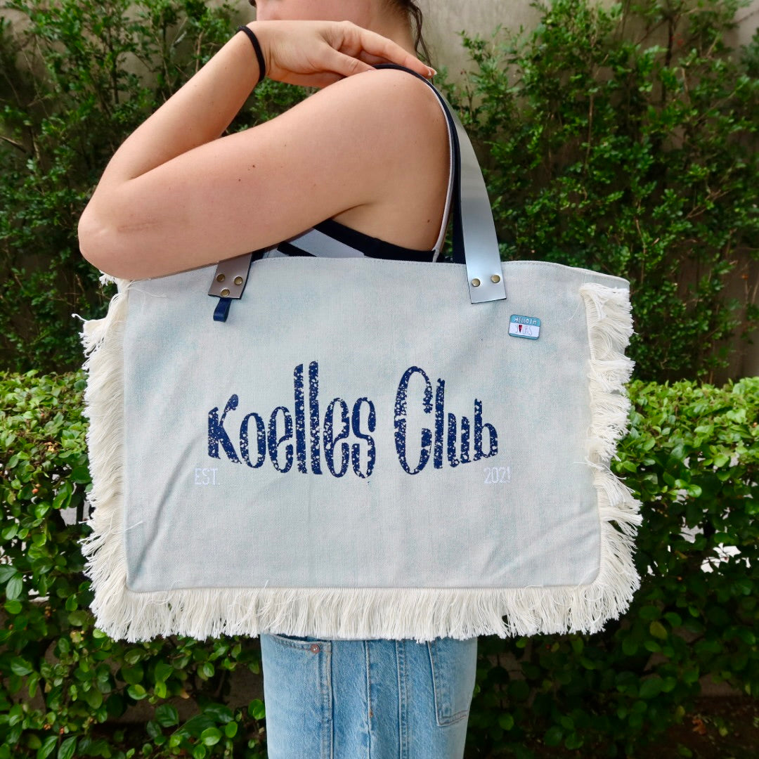 Bolsa Wallow Aqua com Alça de Couro Prata com Zíper