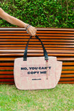 Bolsa Nuna Rosa com Alças de Couro Preto