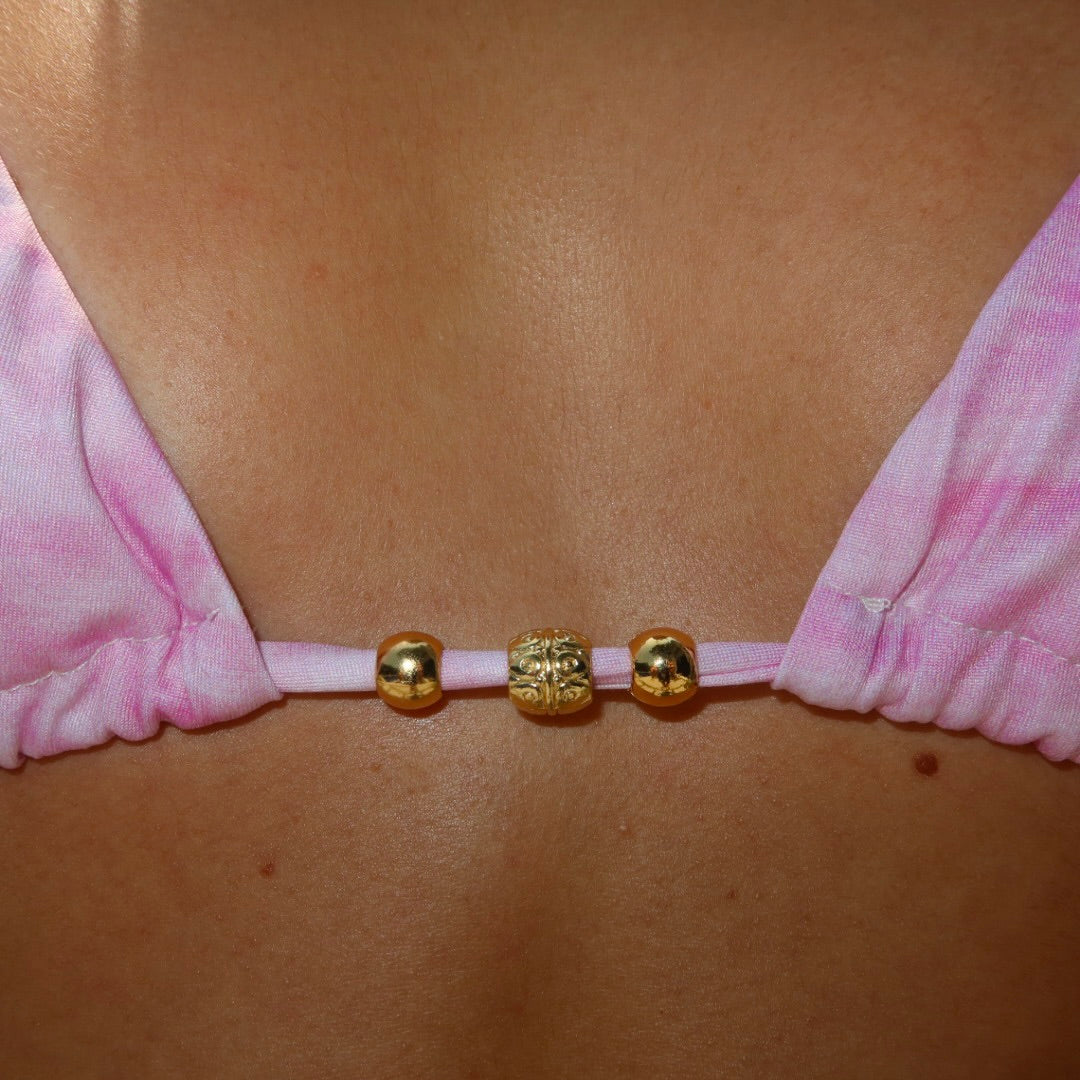 Biquíni Miçanga Listras Rosa