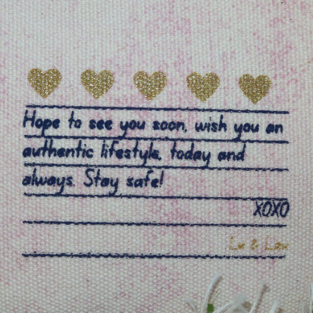 Necessaire Flat Lilac Estampada (Marinho e Dourado)