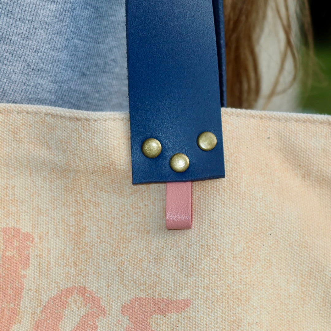 Bolsa Wallow Laranja com Alça de Couro Marinho