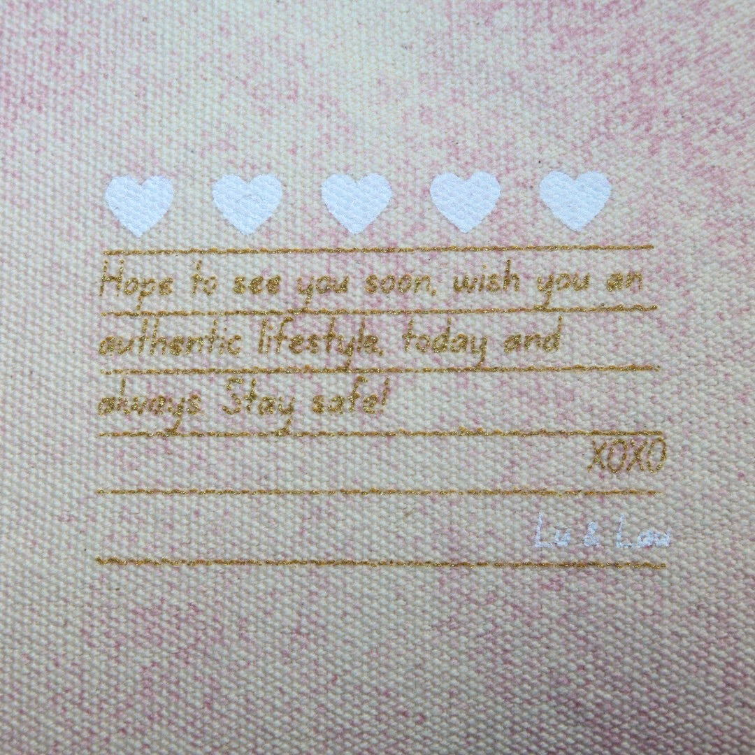 Necessaire Flat Lilac Estampada (Dourado e Branco)