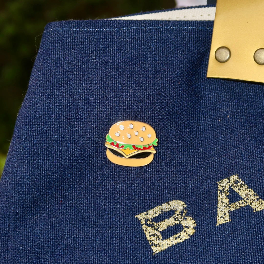 Bolsa Wallow Marinho com Alça de Couro Dourado