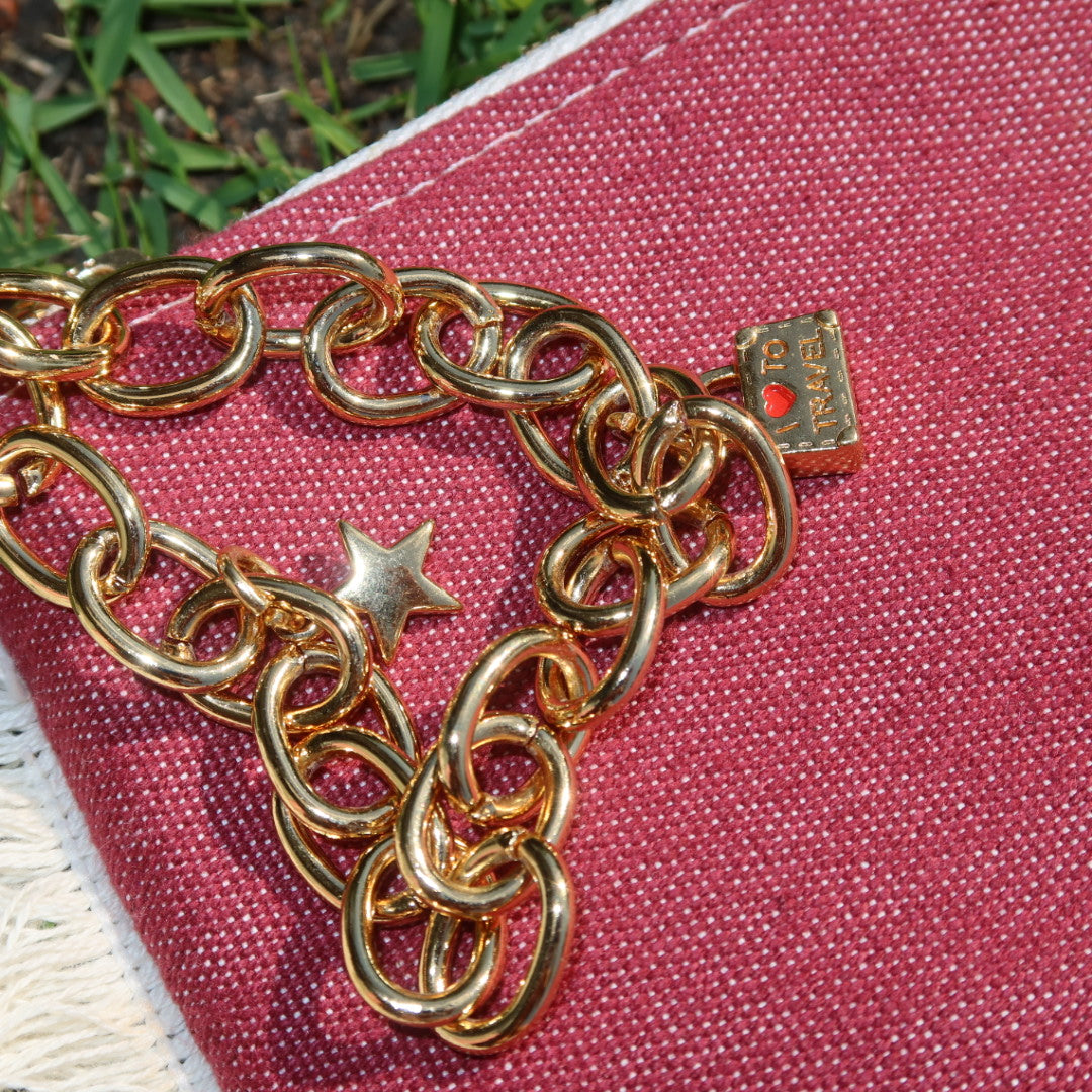 Necessaire Flat Vinho