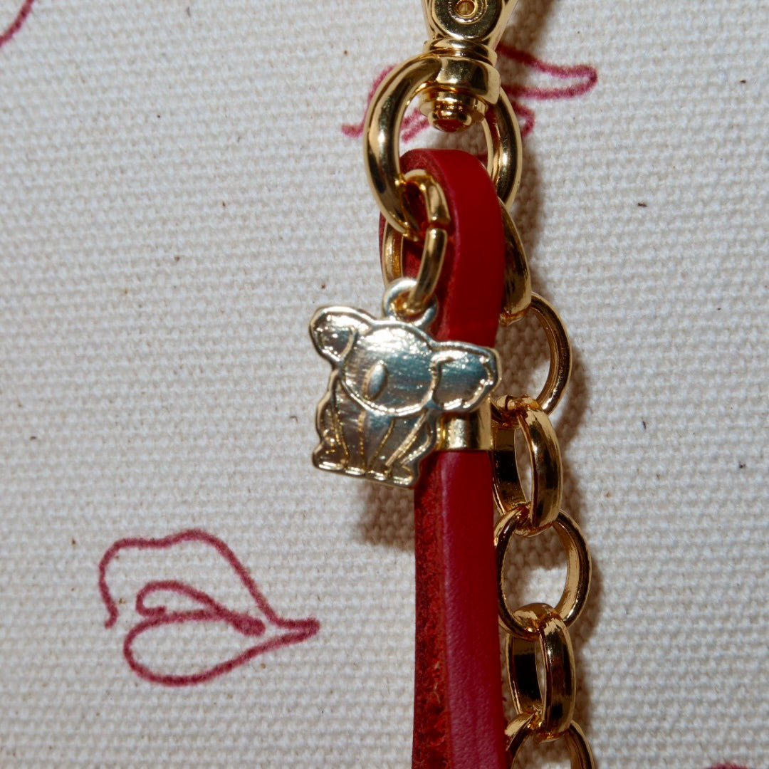 Bolsa Nuna Beijinho Cru com Alças de Couro Marrom Escuro