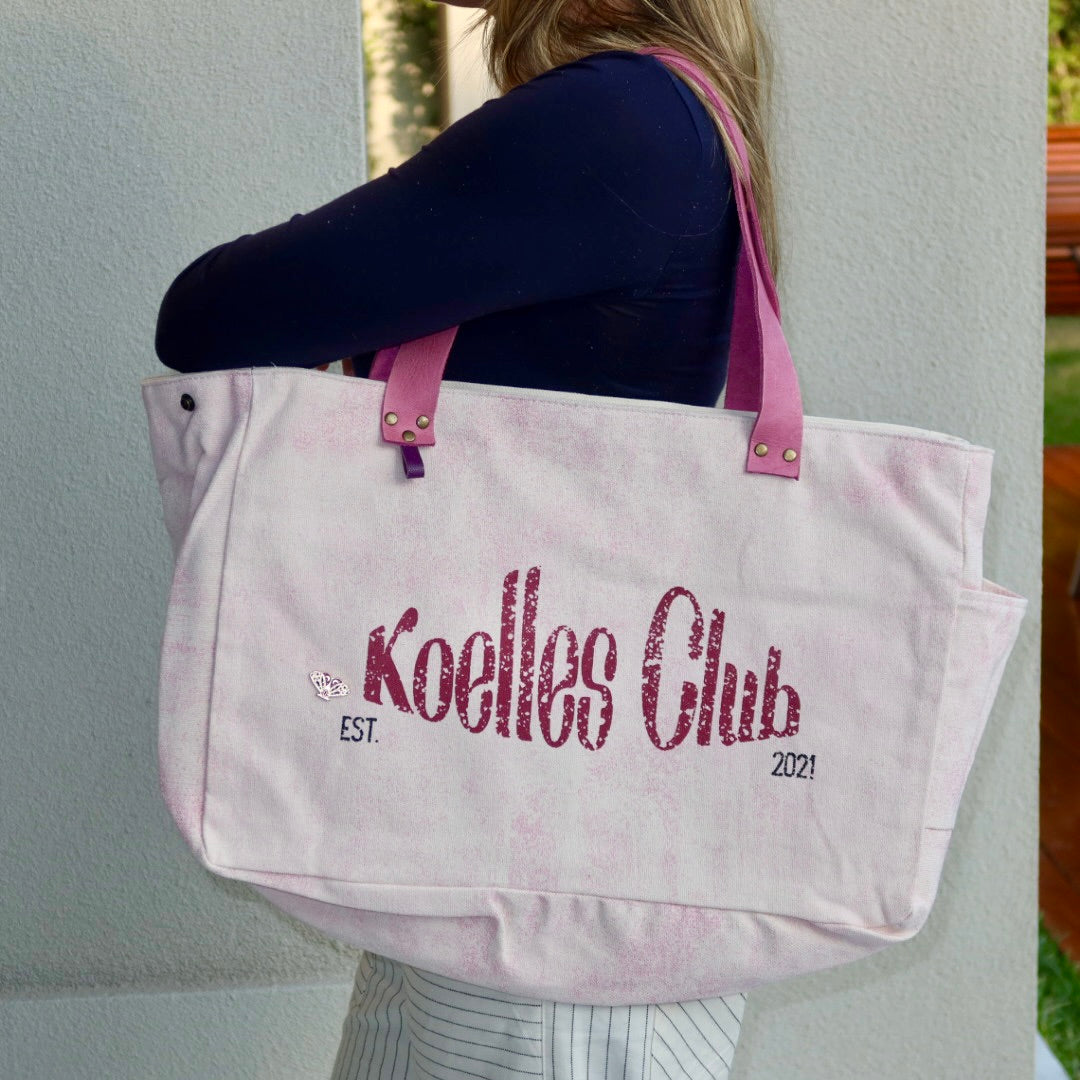 Bolsa Wallow Lilac com Alça de Couro Rosa