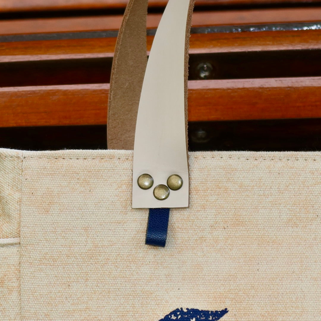 Bolsa Nuna Laranja com Alças de Couro Off White