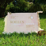Necessaire Flat Lilac Estampada (Dourado e Branco)