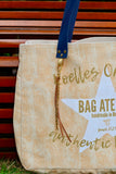 Bolsa Wallow Laranja com Alça de Couro Marinho