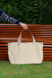 Bolsa Wallow Bege com Alça de Couro Off White
