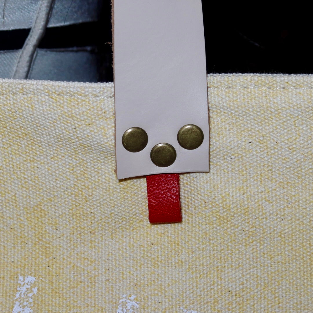 Bolsa Wallow Amarelo com Alça de Couro Off White