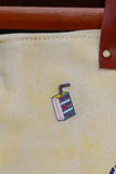 Bolsa Wallow Amarelo com Alça de Couro Marrom