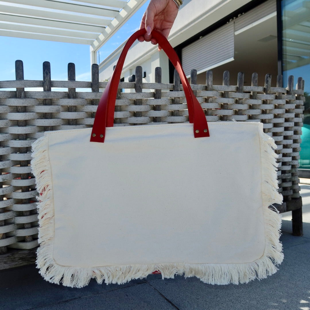 Bolsa Wallow Marilyn com Alça de Couro Vermelho com Zíper