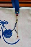 Bolsa Wallow Lilac com Alça de Couro Marinho