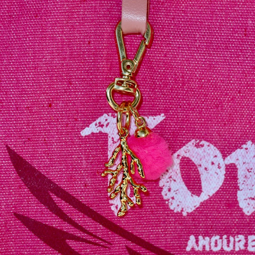 Bolsa Wallow Rosa Choque com Alça de Couro Rosa Choque com Zíper