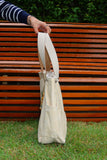 Bolsa Wallow Bege com Alça de Couro Off White